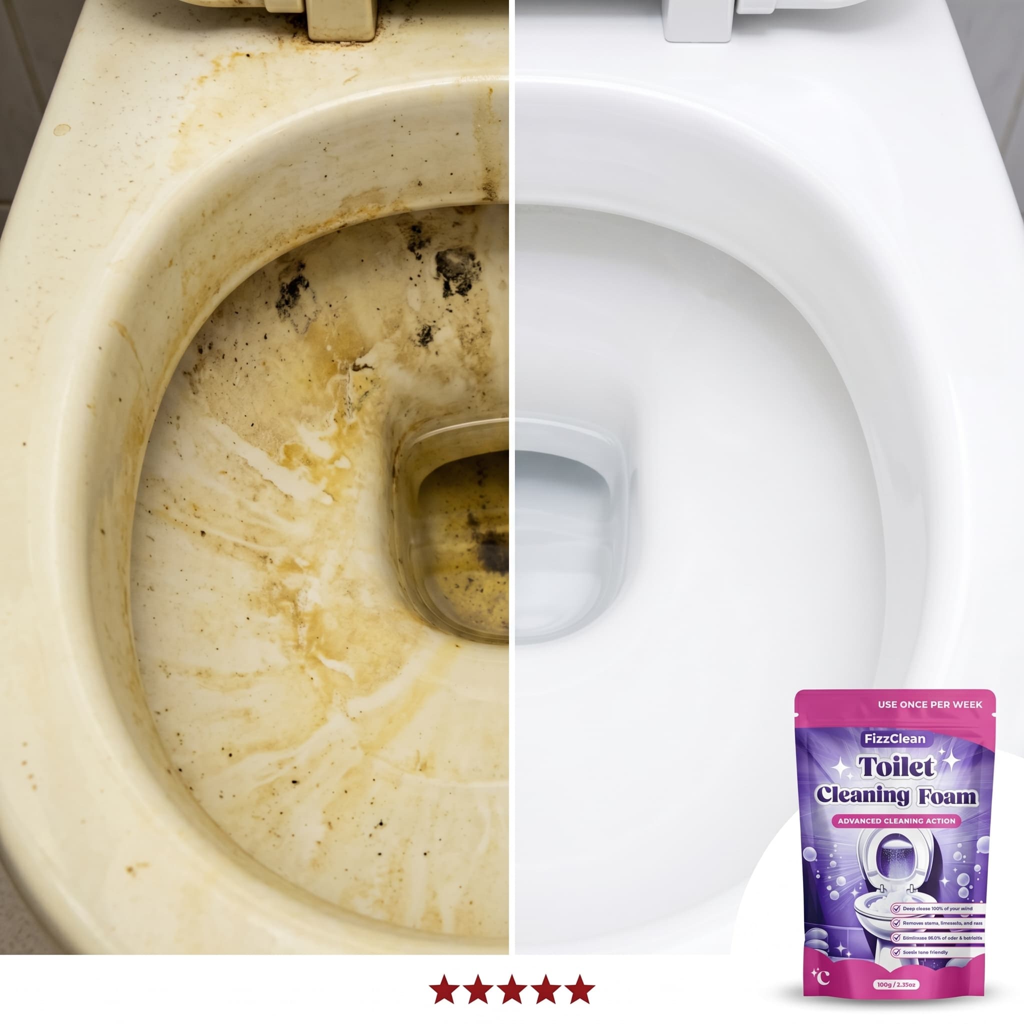 WC prima di FizzClean